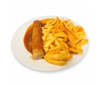 Currywurst mit Pommes